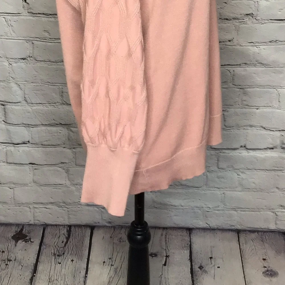 Cable & Gauge Dusty Pink Pullover Sweater XL